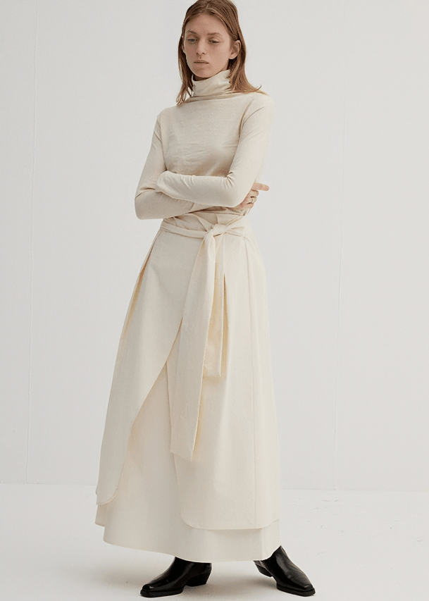 LAYERED FLAP MAXI SKIRT - Vera Lumina