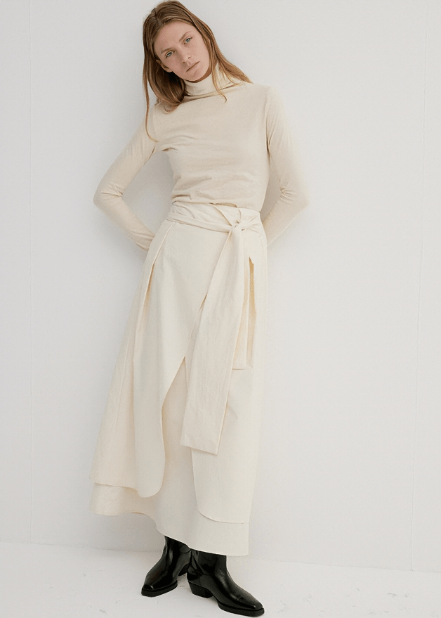 LAYERED FLAP MAXI SKIRT - Vera Lumina