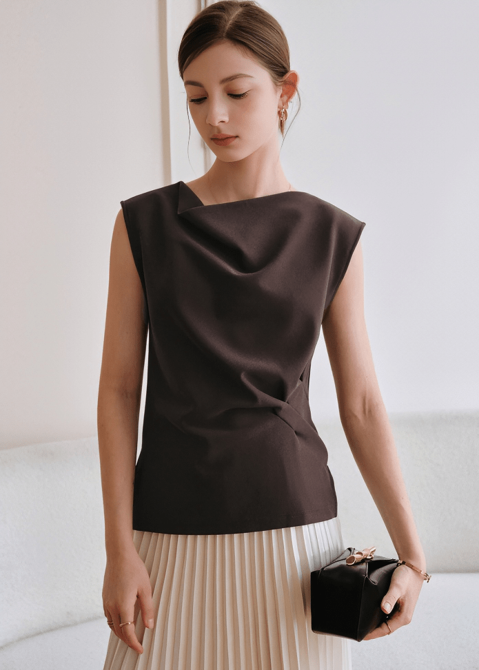 LIQUID DRAPE ASYMMETRIC TOP - Vera Lumina