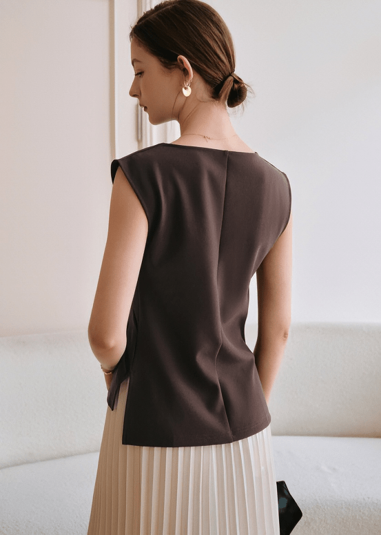 LIQUID DRAPE ASYMMETRIC TOP - Vera Lumina