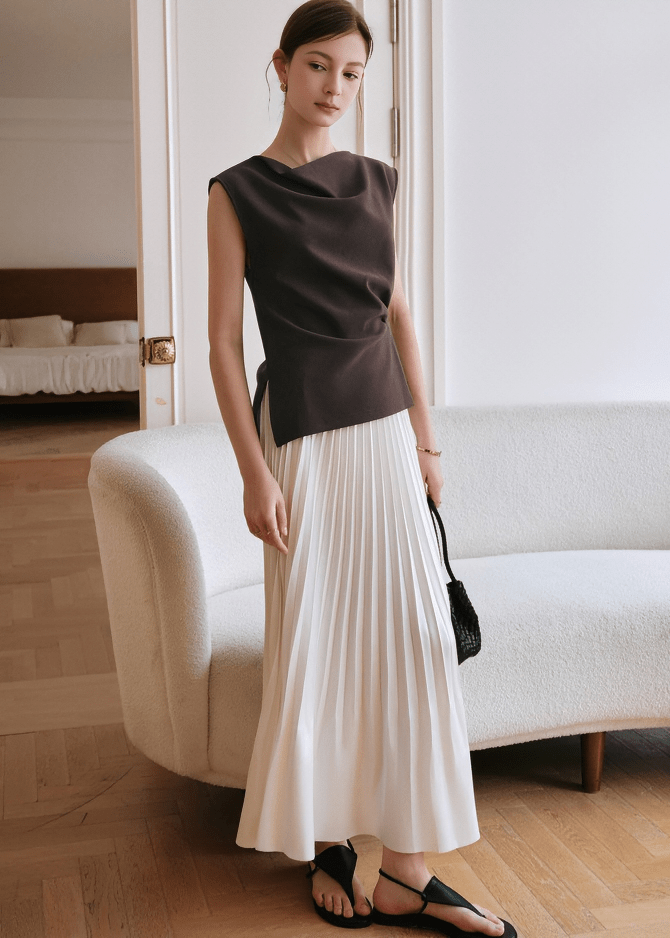 LIQUID DRAPE ASYMMETRIC TOP - Vera Lumina