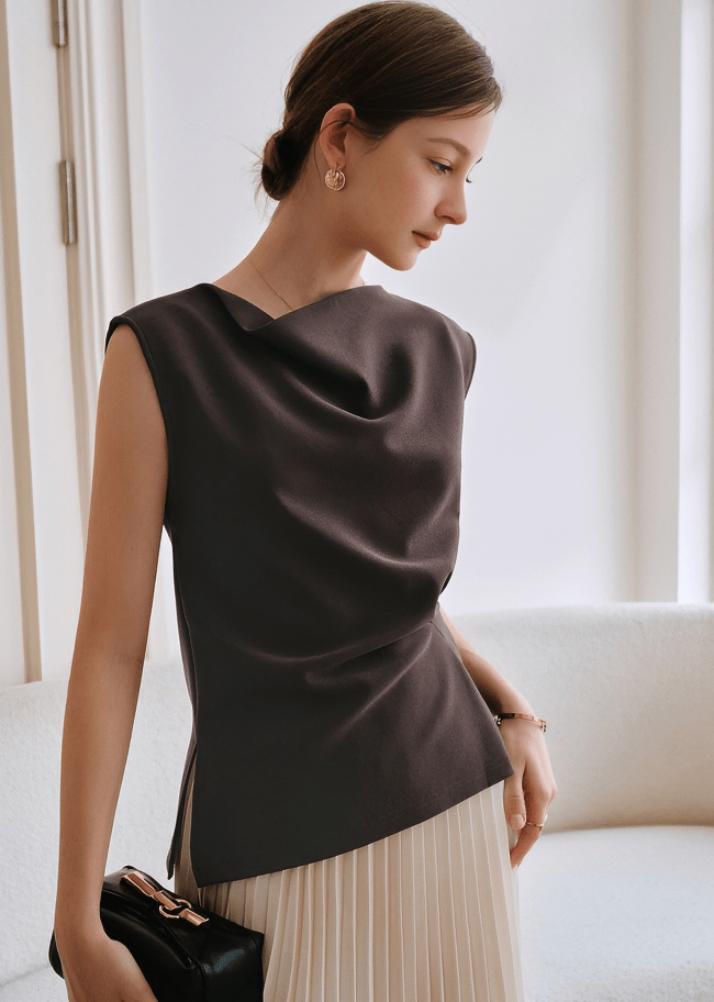 LIQUID DRAPE ASYMMETRIC TOP - Vera Lumina