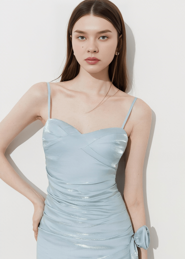 LIQUID RUCHED SLIP DRESS - Vera Lumina