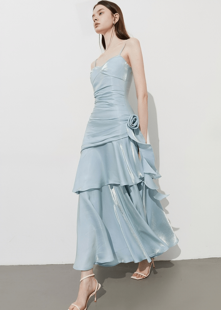 LIQUID RUCHED SLIP DRESS - Vera Lumina
