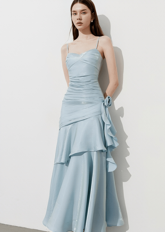 LIQUID RUCHED SLIP DRESS - Vera Lumina