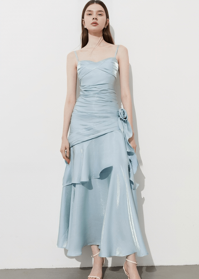 LIQUID RUCHED SLIP DRESS - Vera Lumina