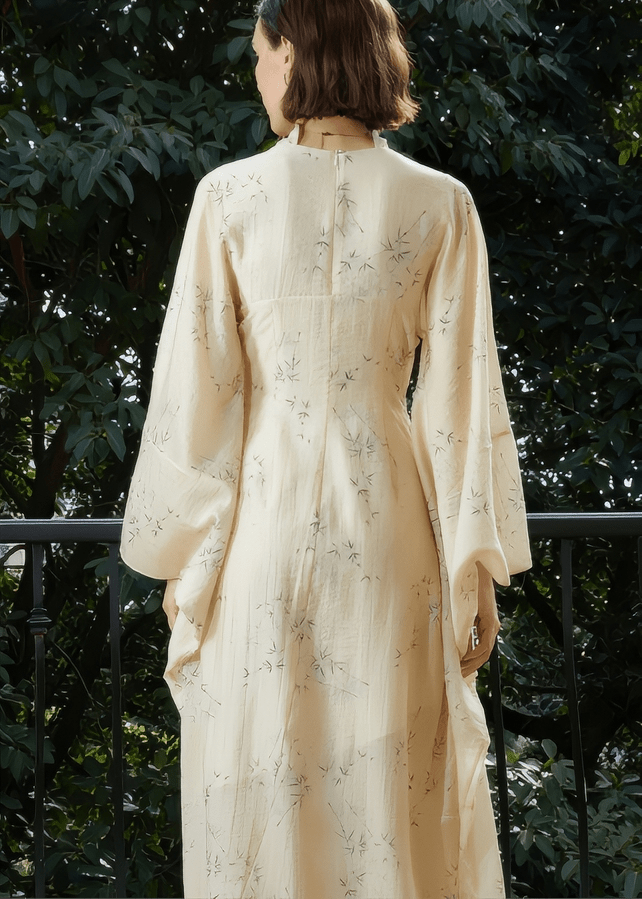 long - sleeved silhouette dress - Vera Lumina