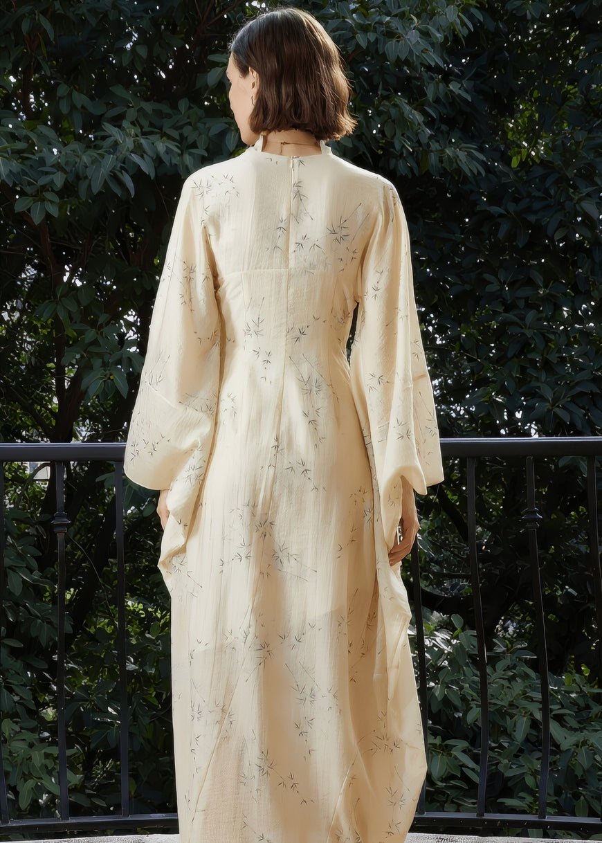 long - sleeved silhouette dress - Vera Lumina