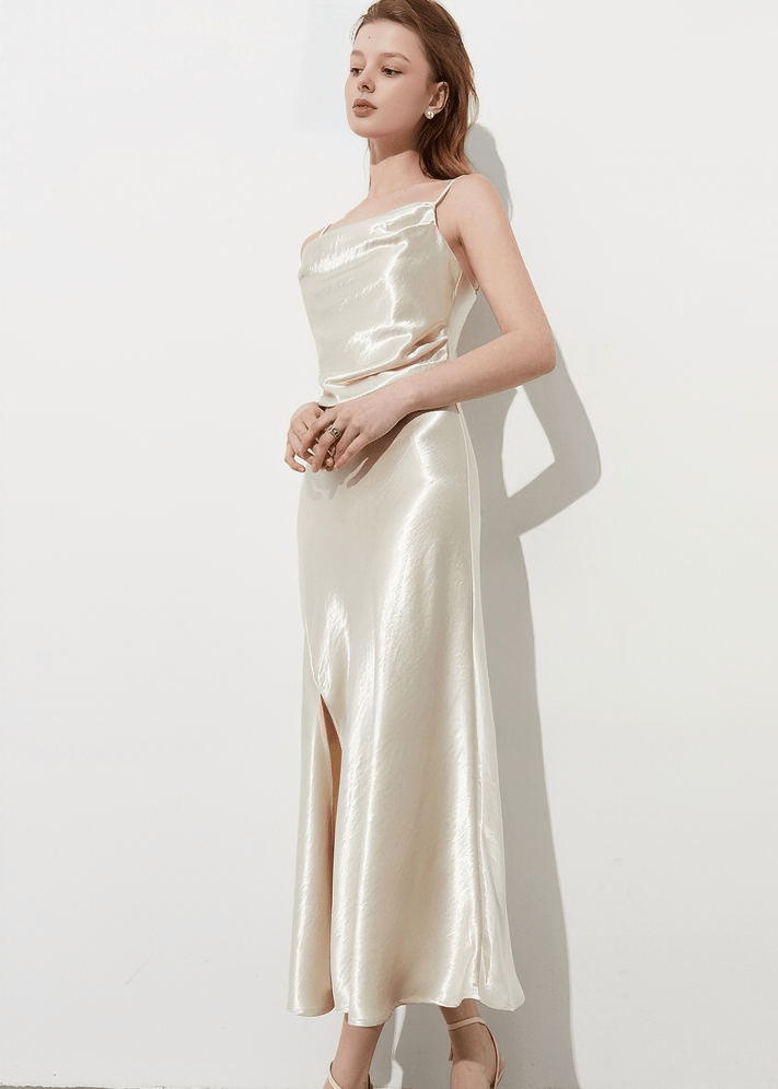 LUSTROUS DRAPE CAMI DRESS - Vera Lumina