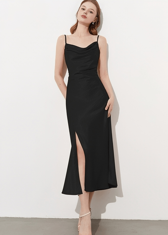 LUSTROUS DRAPE CAMI DRESS - Vera Lumina