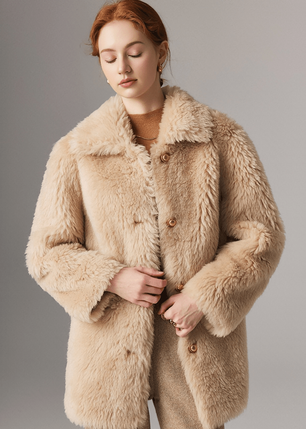 LUXE SHEARLING COAT - Vera Lumina