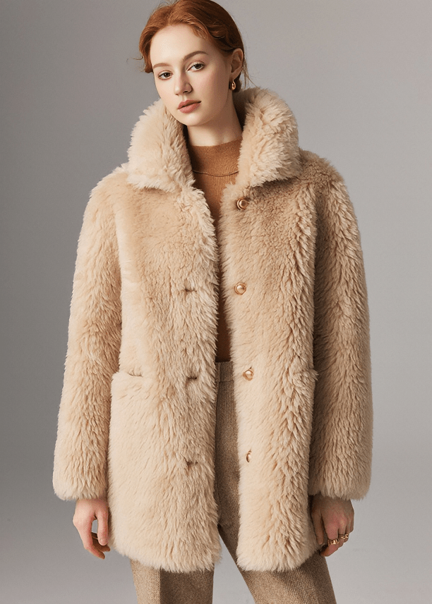 LUXE SHEARLING COAT - Vera Lumina