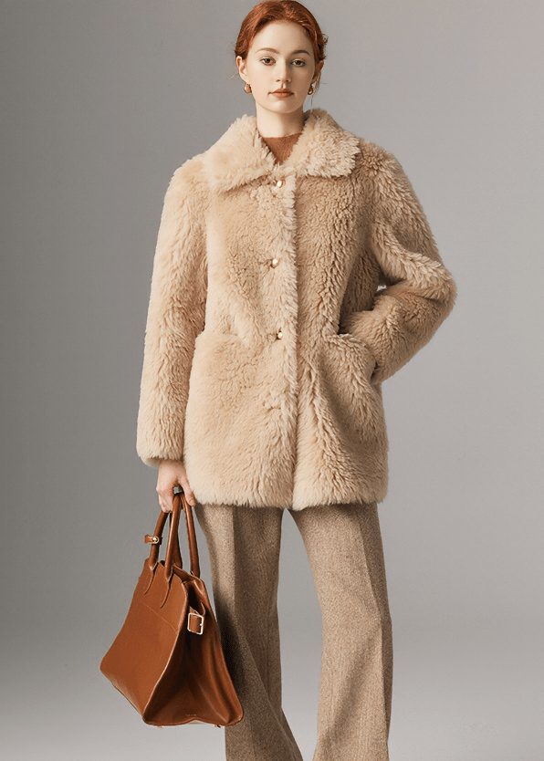LUXE SHEARLING COAT - Vera Lumina