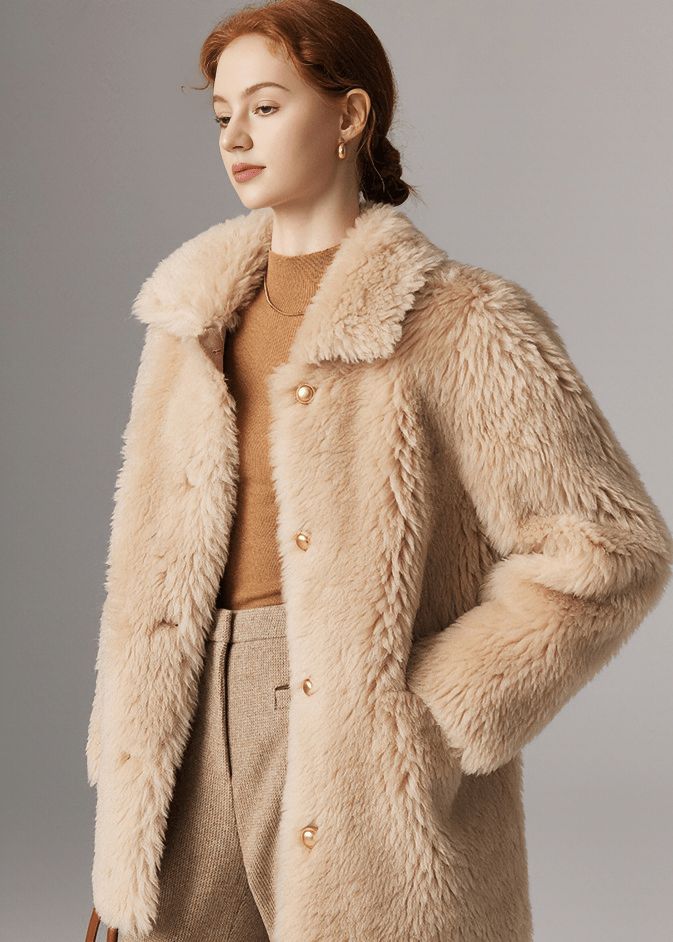 LUXE SHEARLING COAT - Vera Lumina