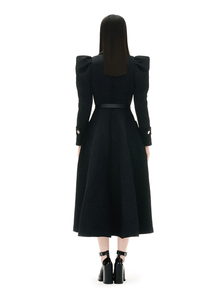 luxury elegant black gold party coat - Vera Lumina