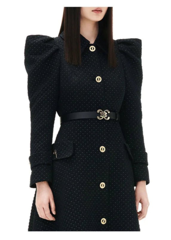 luxury elegant black gold party coat - Vera Lumina