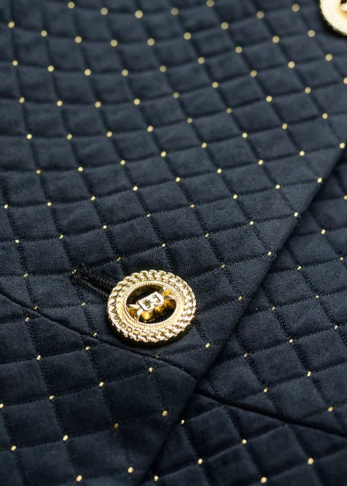 luxury elegant black gold party coat - Vera Lumina