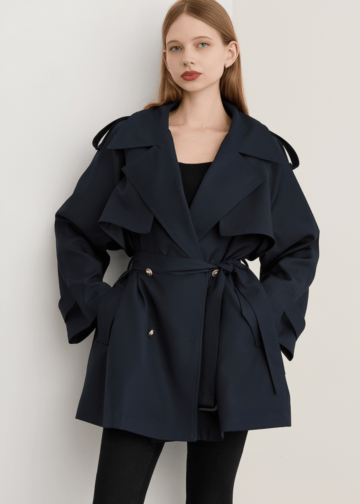 METROPOLITAN STORM FLAP TRENCH COAT - Vera Lumina