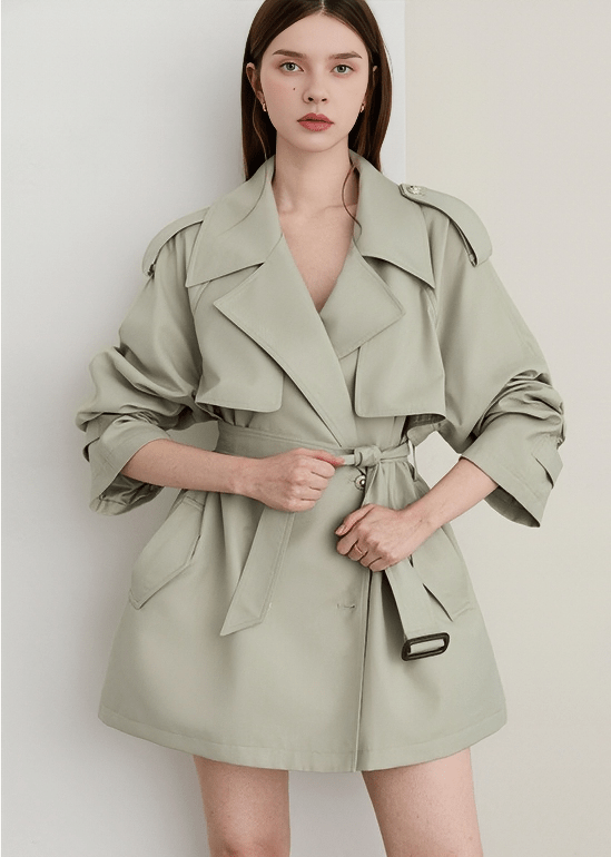 METROPOLITAN STORM FLAP TRENCH COAT - Vera Lumina