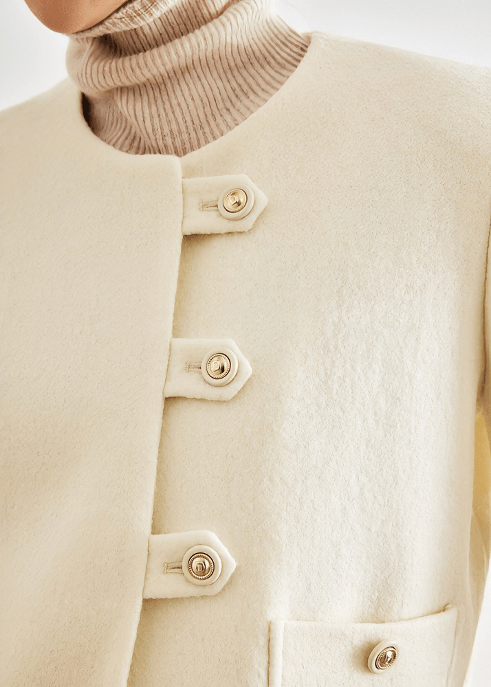 MINIMALIST BOXY WOOL JACKET - Vera Lumina