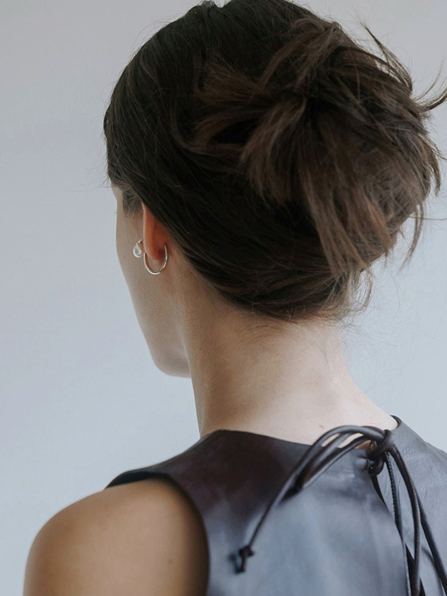 Minimalist french retro earrings - Vera Lumina