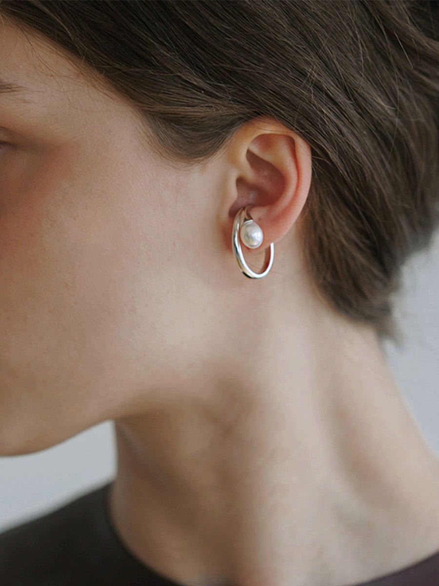 Minimalist french retro earrings - Vera Lumina