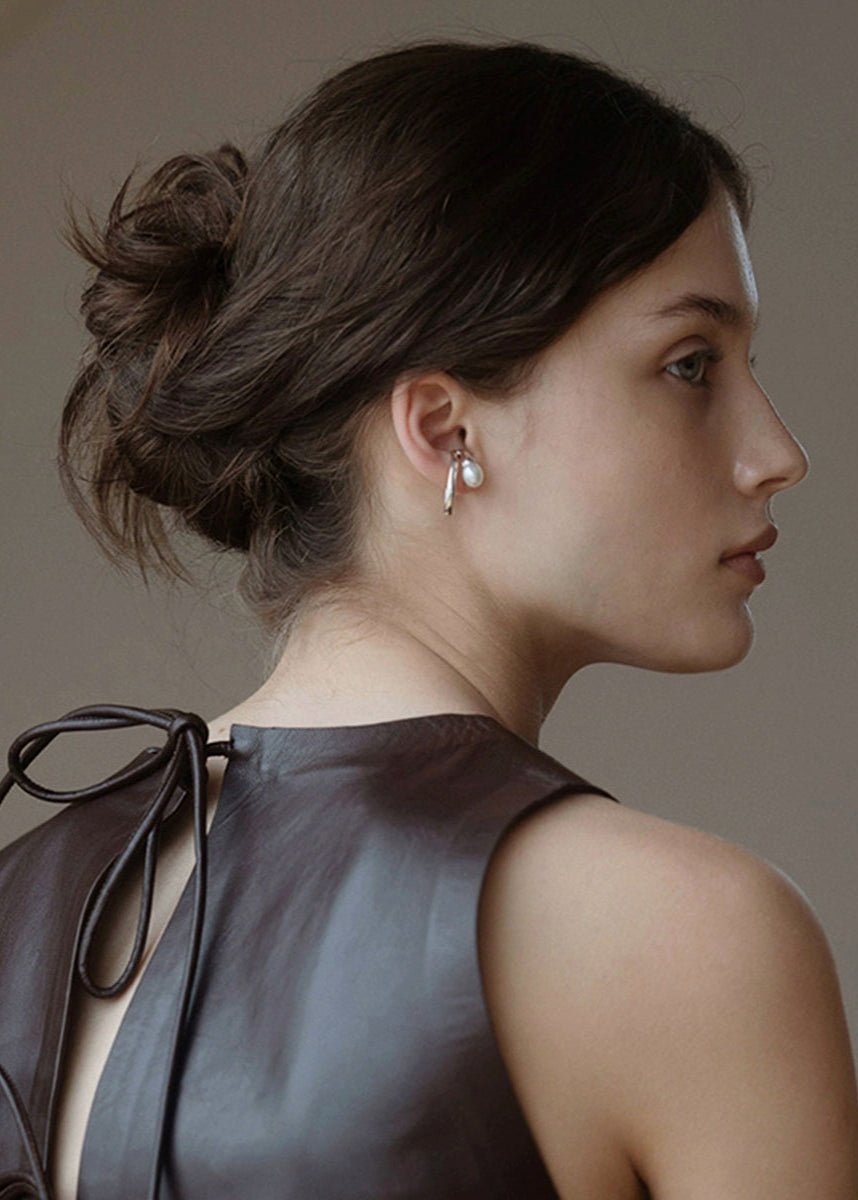 Minimalist french retro earrings - Vera Lumina
