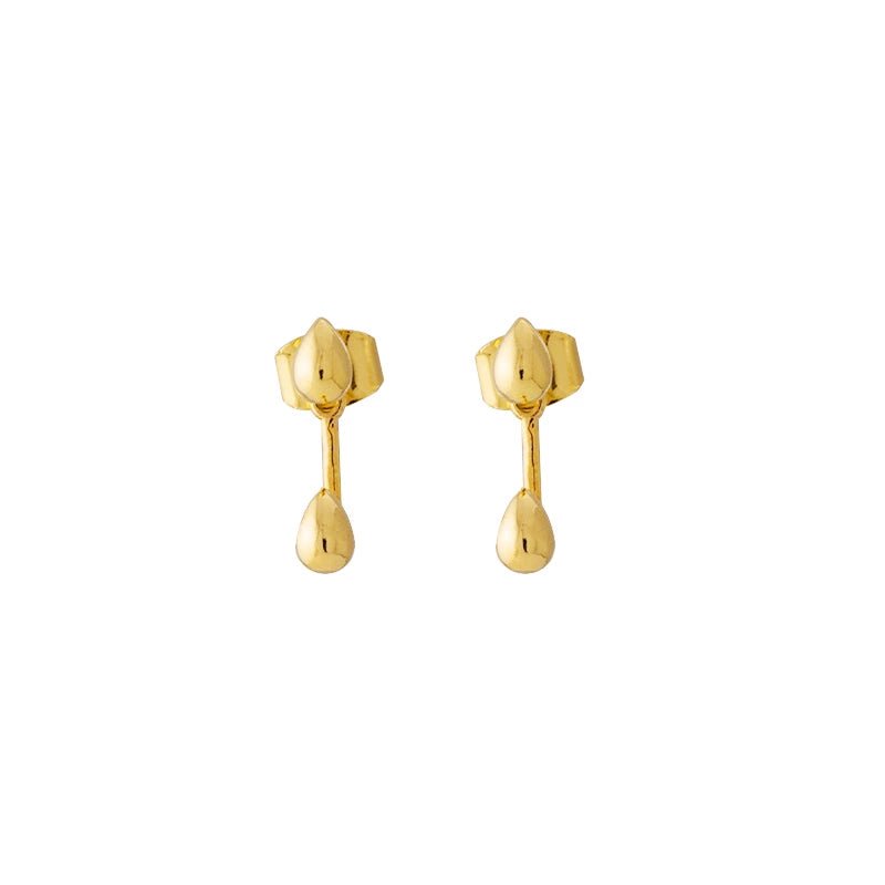 minimalist french water drop earrings - Vera Lumina
