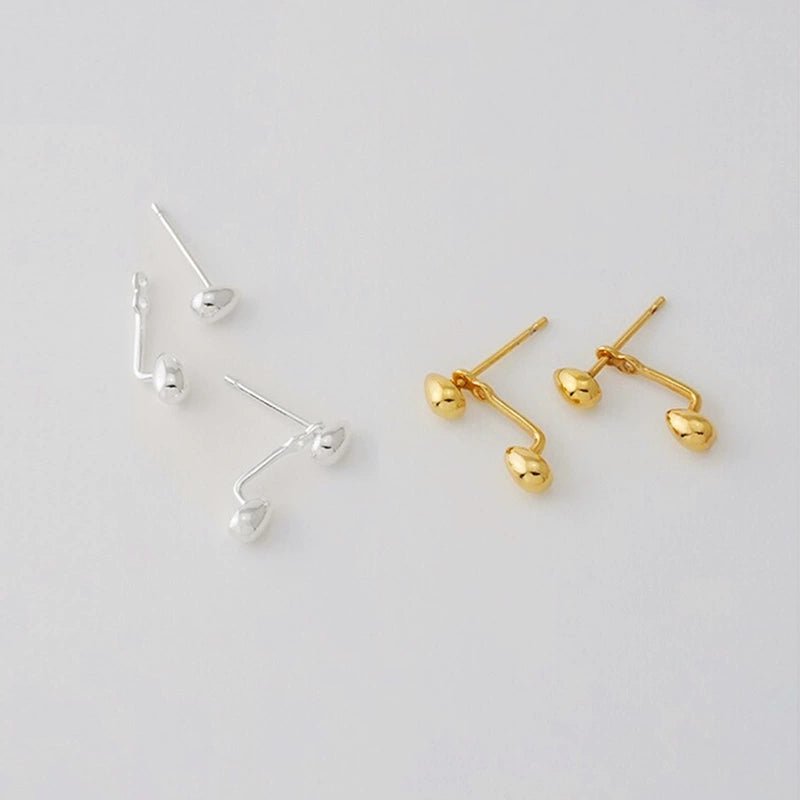 minimalist french water drop earrings - Vera Lumina