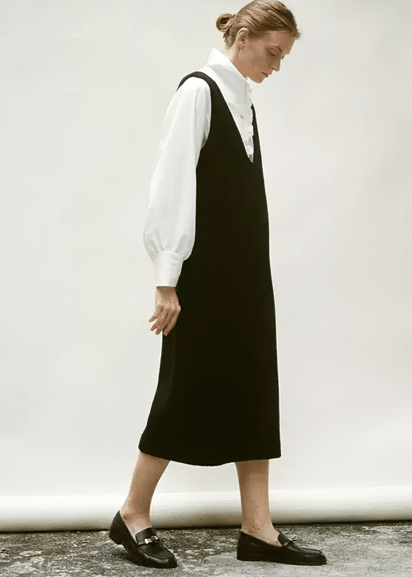 MINIMALIST PINAFORE DRESS - Vera Lumina