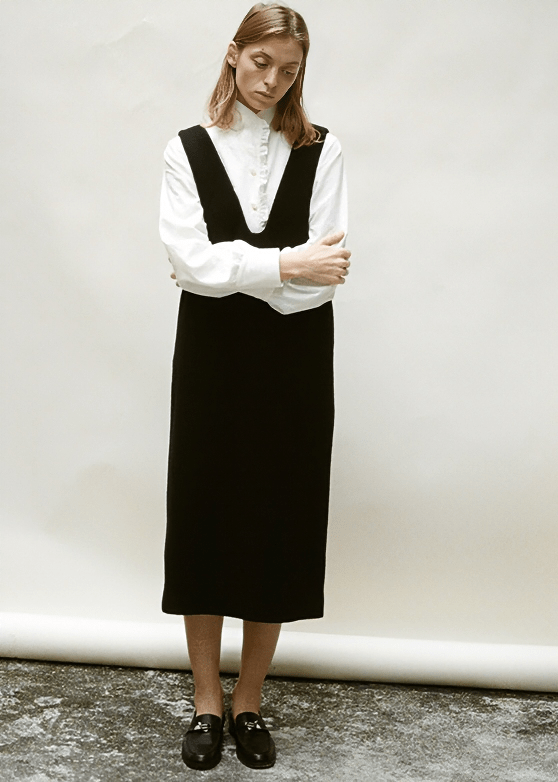 MINIMALIST PINAFORE DRESS - Vera Lumina