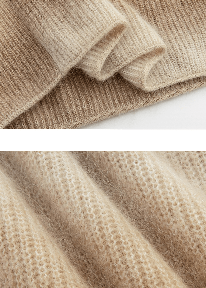 MOHAIR BLEND BOAT NECK SWEATER - Vera Lumina