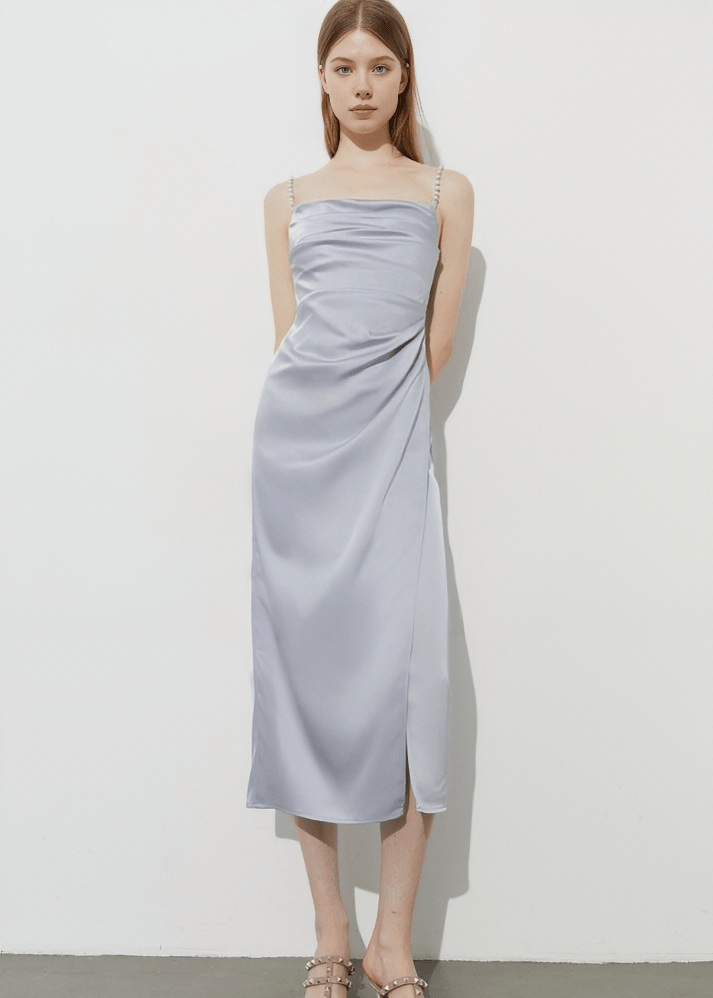 MOONLIGHT SATIN COLUMN DRESS - Vera Lumina