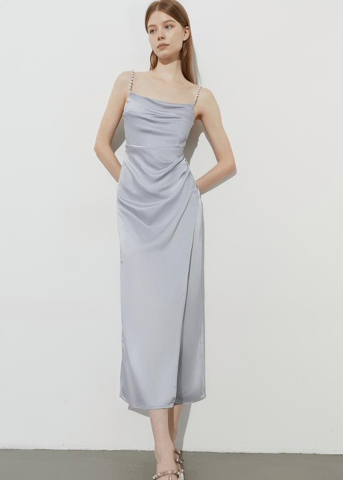 MOONLIGHT SATIN COLUMN DRESS - Vera Lumina