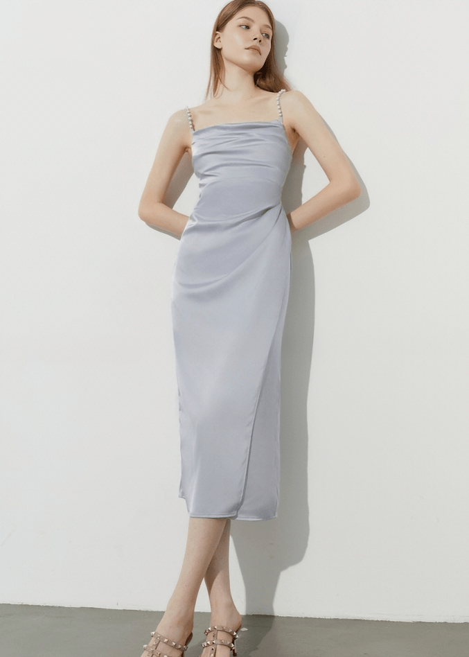 MOONLIGHT SATIN COLUMN DRESS - Vera Lumina