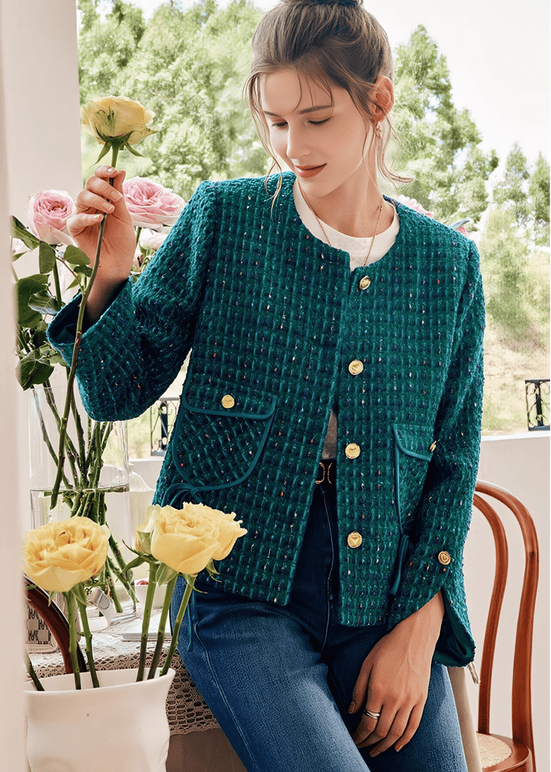 MULTICOLORED TWEED CHANEL JACKET - Vera Lumina