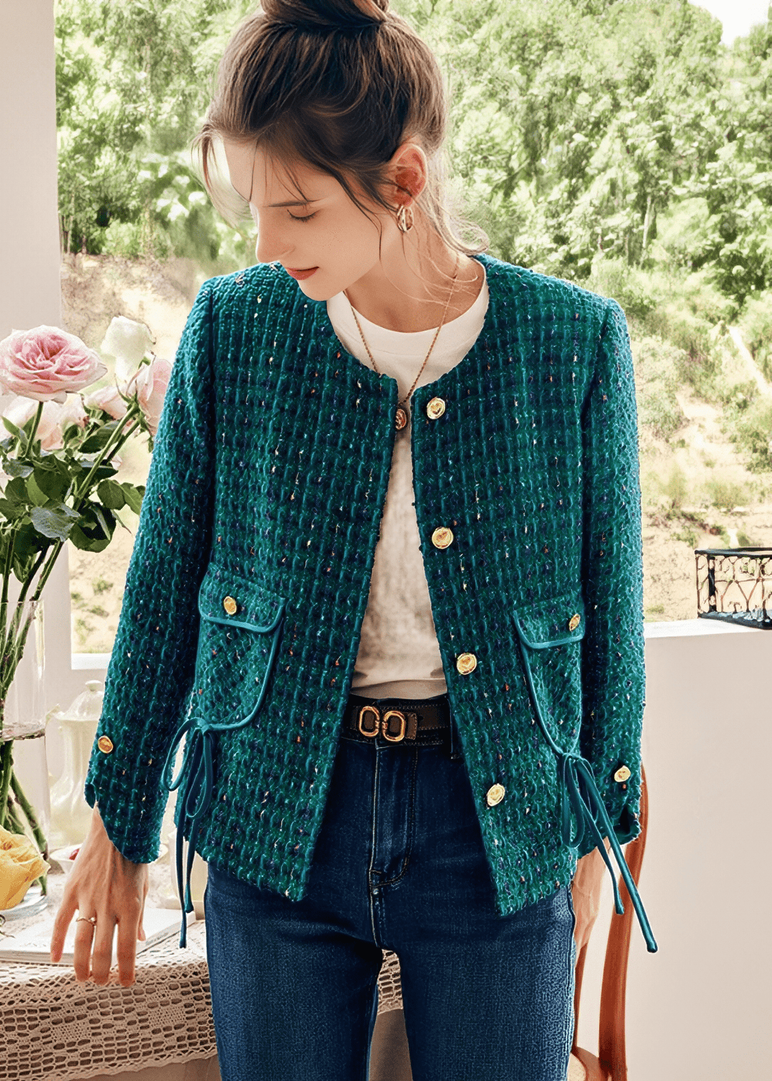 MULTICOLORED TWEED CHANEL JACKET - Vera Lumina