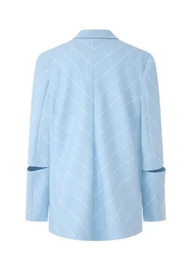 Oblique strip loose suit jacket - Vera Lumina