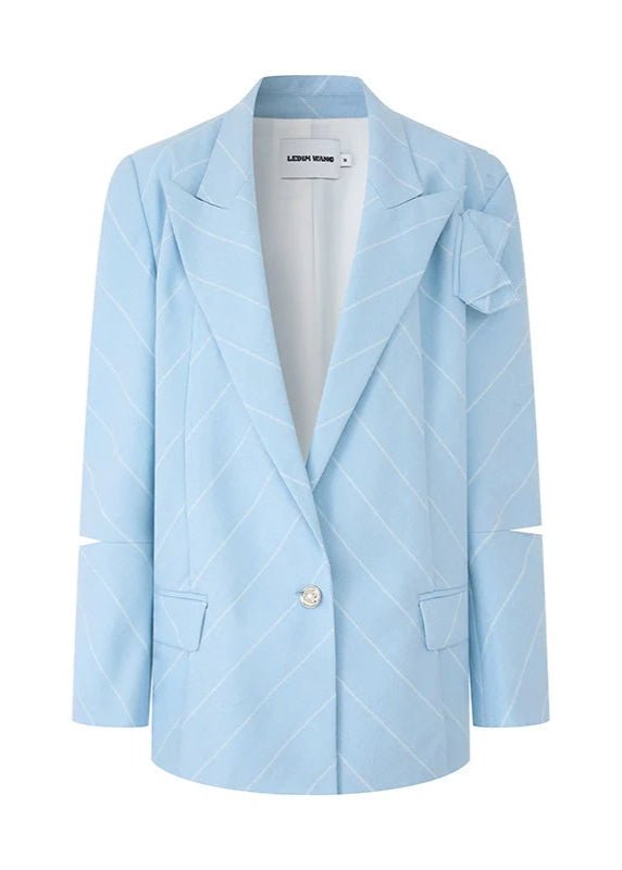Oblique strip loose suit jacket - Vera Lumina