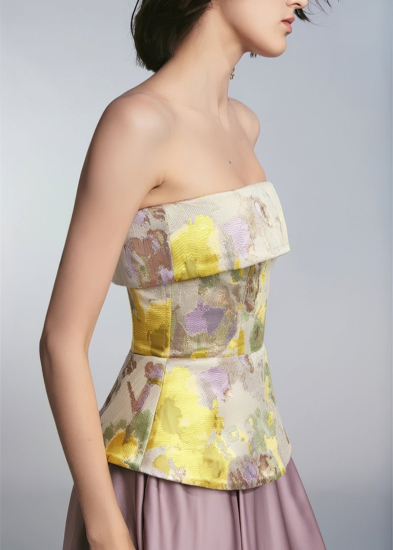 Off shoulder Classic gold top & maxi skirt - Vera Lumina