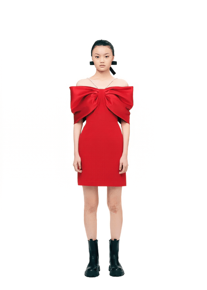 off - shoulder cocktai dress - Vera Lumina