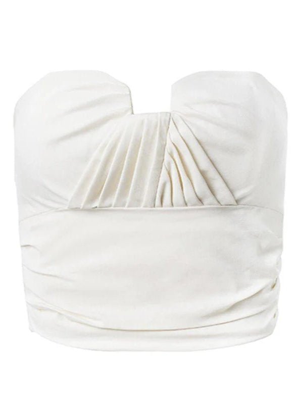 Off White strapless crop tops - Vera Lumina