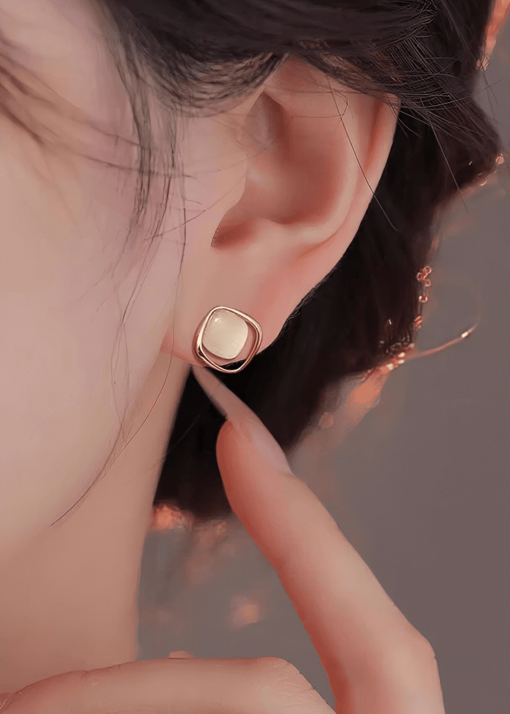 OPAL CUSHION PIERCED EARRINGS - Vera Lumina