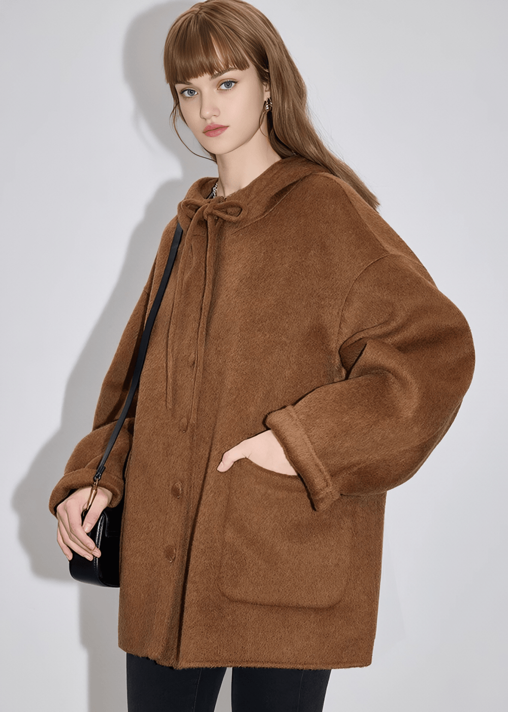OVERSIZED BOW TIE COAT - Vera Lumina