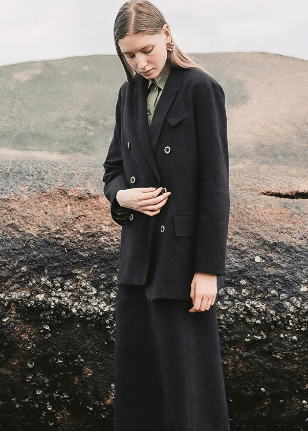 OVERSIZED DOUBLE BREASTED BLAZER JACKET - Vera Lumina