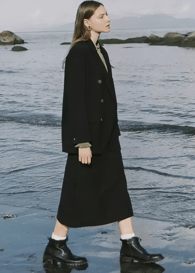 OVERSIZED DOUBLE BREASTED BLAZER JACKET - Vera Lumina