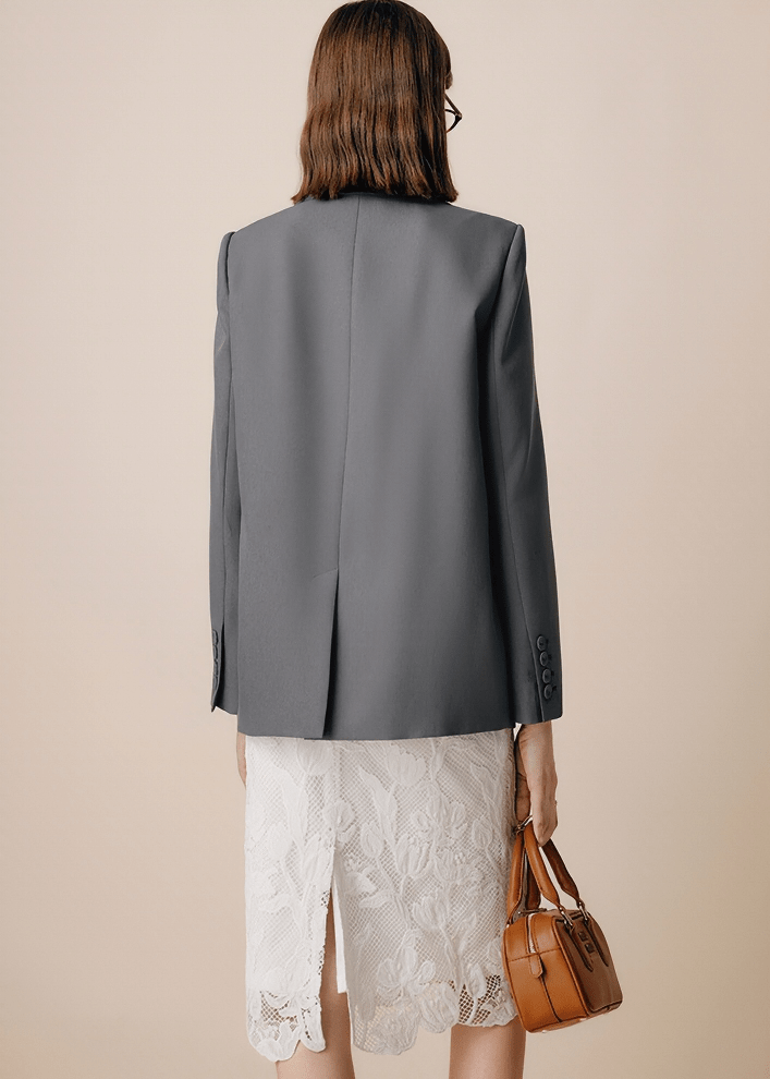 OVERSIZED LAPEL TAILORED JACKET - Vera Lumina