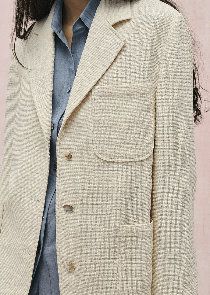OVERSIZED LINEN BLAZER - Vera Lumina