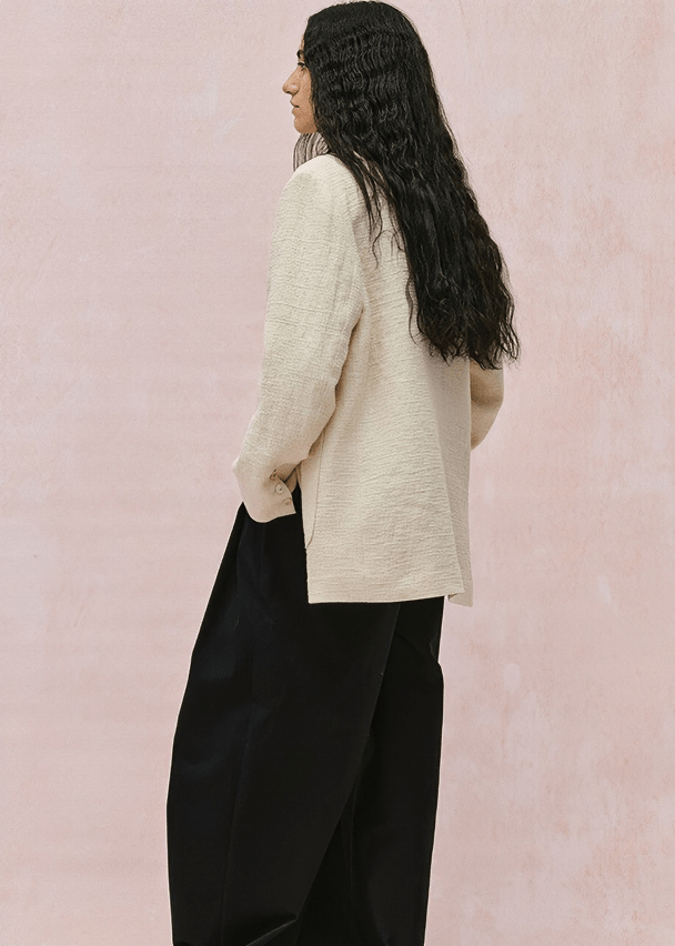 OVERSIZED LINEN BLAZER - Vera Lumina
