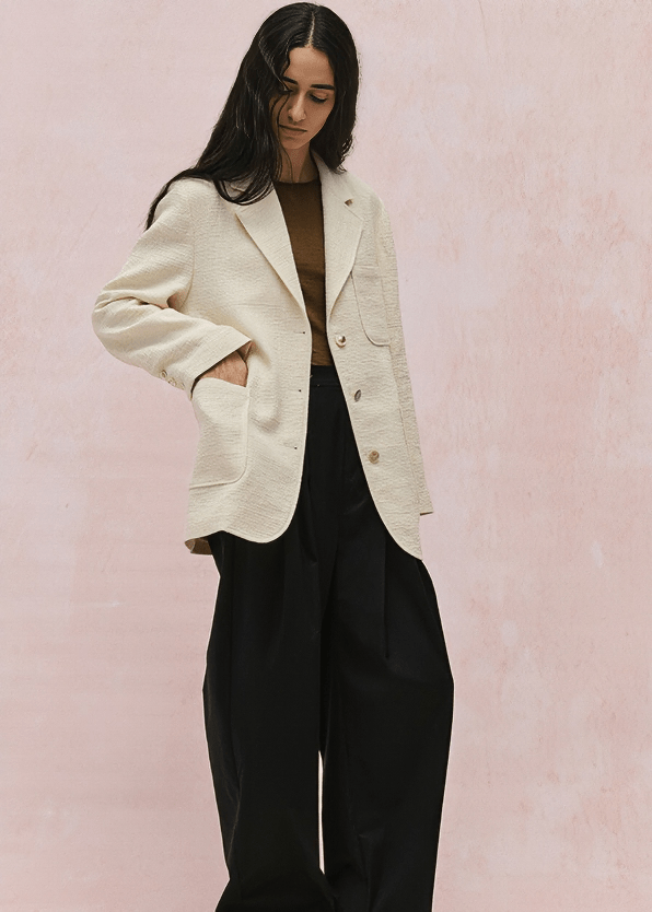 OVERSIZED LINEN BLAZER - Vera Lumina